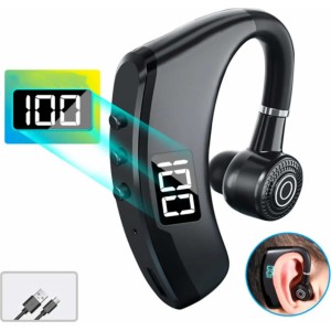 Defender Wireless headset for Bluetooth 4.0 calls car headset with display V8 Black