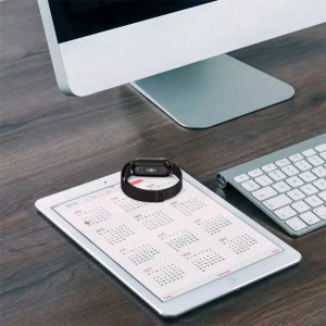 4Kom.pl Milaneseband steel bracelet strap for Xiaomi Smart Band 8/ 8 NFC Black