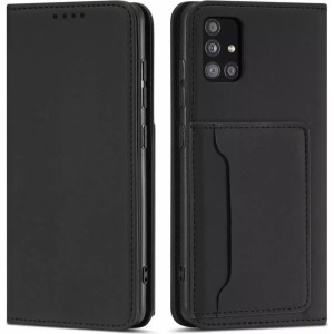 4Kom.pl Magnet Card Case Case for Xiaomi Redmi Note 11 Cover Card Wallet Stand Black