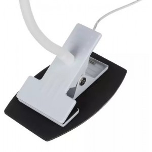 4Kom.pl Desk lamp with a metal clip and a base for the tabletop desk White