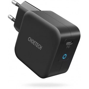 Choetech wall charger GaN USB Type C 60W Power Delivery cable USB Type C - USB Type C 1.8m black (Q6006)