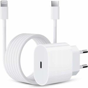 Alogy wall charger fast USB-C PD 20W Lightning cable 1m White
