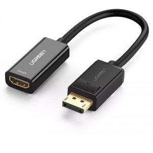 Ugreen adapter cable cable from DisplayPort (male) to HDMI (female) (unidirectional) 1080P 60Hz 12bit black (40362)