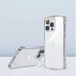 Joyroom Defender Series Case Cover for iPhone 14 Armor Case with Hooks Stand Transparent (JR-14H1)