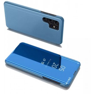 4Kom.pl Clear View Case flip case for Samsung Galaxy S22 Ultra blue