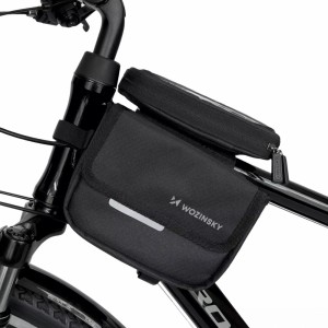 Wozinsky bicycle frame bag bike bag waterproof phone case 1.5l black (WBB26BK)