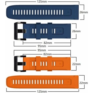 4Kom.pl Iconband sports strap for Garmin Fenix ​​5 / 6 / 6 Pro / 7 Orange