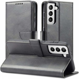Alogy Leather Magnetic Flip Wallet Case for Samsung Galaxy S22 Plus Black