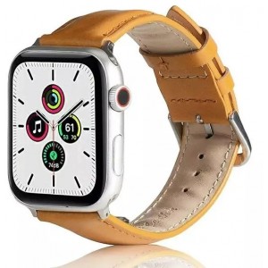 Producenttymczasowy Beline Leather smartwatch strap for Apple Watch 42/44/45/49mm light brown/light brown