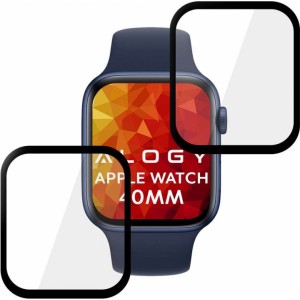 Alogy 2x Alogy 3D Flexible Glass for Apple Watch 4/5/6/SE 40mm Black