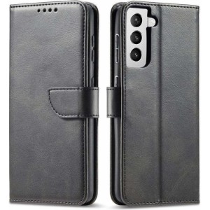 Alogy Leather Magnetic Flip Wallet Case for Samsung Galaxy S22 Plus Black