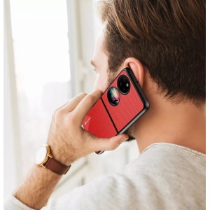 Dux Ducis Fino case cover covered with nylon material Huawei P50 Pocket red
