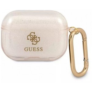 Guess GUAPUCG4GD AirPods Pro cover złoty/gold Glitter Collection