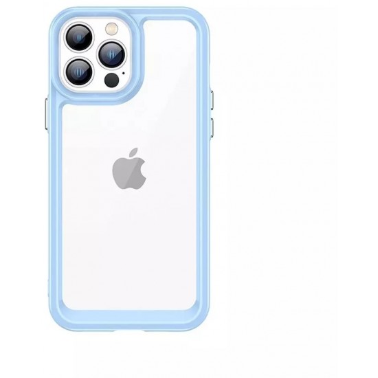 4Kom.pl Outer Space Case for iPhone 13 Pro Max hard cover with a gel frame blue