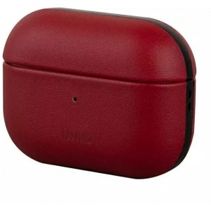 Uniq Earphone Protective Case Terra Case for Apple AirPods Pro Genuine Leather red/red