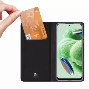 Dux Ducis Skin Pro Case For Xiaomi Redmi Note 12 5G / Poco X5 5G Cover Flip Card Wallet Stand Black