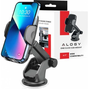Alogy car phone holder 4-7 inch for dashboard and windshield Black