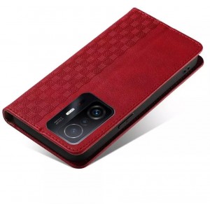 4Kom.pl Magnet Strap Case Case for Xiaomi Redmi Note 11 Pro Cover Wallet Mini Lanyard Pendant Red