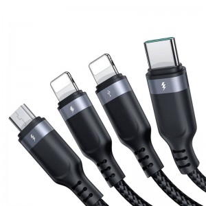 Joyroom USB  data cable Joyroom  S-1T4018A18 4in1 USB-C / Lightning / 3.5A /1.2m  (black)