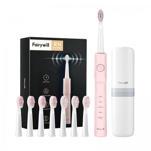 Fairywill Sonic toothbrush with head set and case FairyWill FW-E11 (pink)
