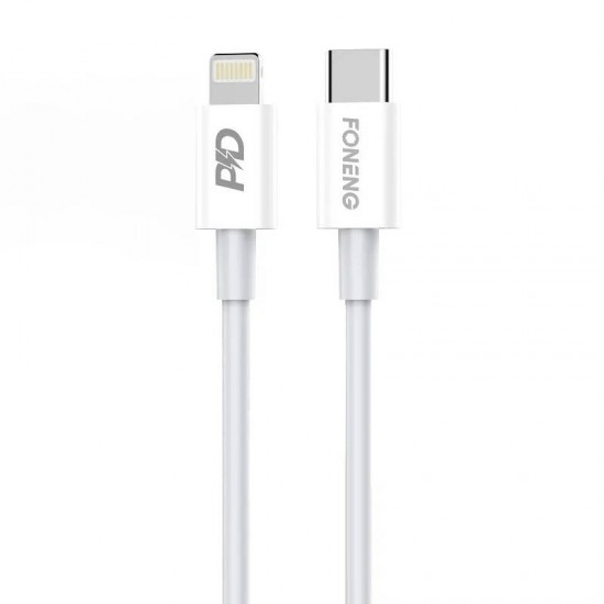 Foneng USB-C cable for Lighting Foneng X31, 3A, 1m (white)