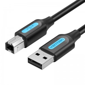 Vention USB 2.0 A male to USB-B male cable with ferrite core Vention COQBL 10m Black PVC