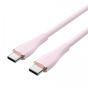 Vention USB-C 2.0 to USB-C 5A Cable Vention TAWPF 1m Pink Silicone
