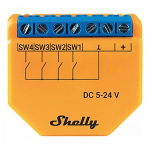 Shelly Wi-Fi Controller Shelly PLUS i4 DC, 4-digital inputs