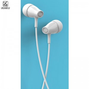 Ikaku KSC-382 Universālas Vieglas HiFi In-Ear Austiņas 3.5mm ar Mikrofonu 1.2m Baltas