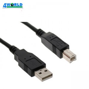 4World 05351 USB 2.0 A-plug AM-BM Кабель для принтера 1.4m