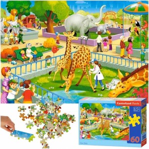 Castorland Zoo Safari Dzīvnieki Puzzle 60gab
