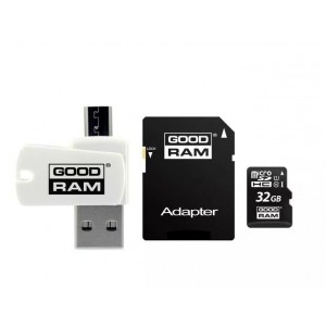 Goodram MicroSD class 10 UHS I 32GB Карта памяти + Картридер