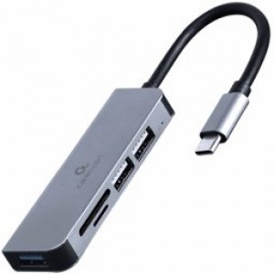 Gembird HUBS USB Type-C 3-port ar Karšu Lasitāju