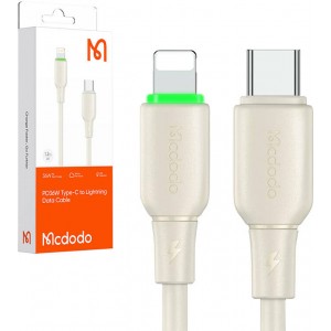 Mcdodo Cable USB-C do Lightning Mcdodo CA-4760 with LED light 1.2m (beige)
