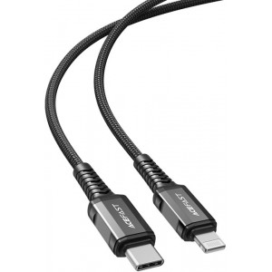 Acefast cable MFI USB Type C - Lightning 1.2m, 30W, 3A black (C1-01 black) (universal)