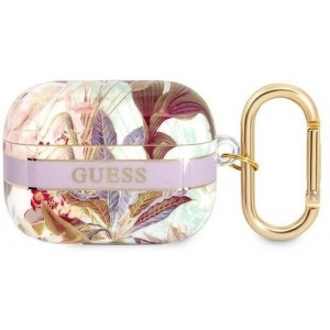 Guess GUAPHHFLU AirPods Pro cover purple/purple Flower Strap Collection (universal)