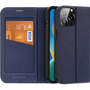 Dux Ducis Skin X2 case for iPhone 14 Pro Max case with magnetic flap blue (universal)