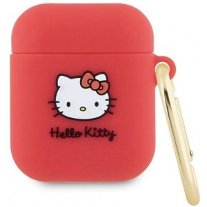 Hello Kitty Silicone 3D Kitty Head case for AirPods 1/2 - fuchsia (universal)