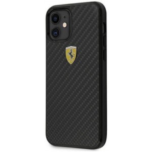 Ferrari FERCAHCP12SBK iPhone 12 mini 5.4" black/black hardcase On Track Real Carbon (universal)