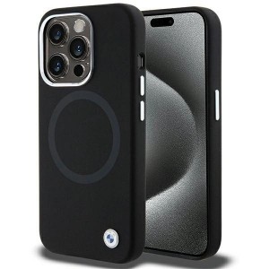 BMW Signature Liquid Silicone MagSafe case for iPhone 15 Pro - black (universal)