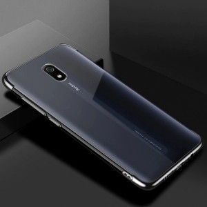 Hurtel Clear Color Case Gel TPU Electroplating frame Cover for Xiaomi Redmi 8A black (universal)