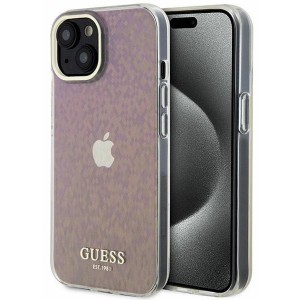Guess GUHCP15SHDECMP iPhone 15 6.1" pink/pink hardcase IML Faceted Mirror Disco Iridescent (universal)