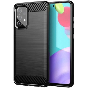 Hurtel Carbon Case Flexible Cover TPU Case for Samsung Galaxy A72 4G black (universal)