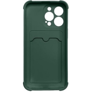 Hurtel Card Armor Case Pouch Cover for iPhone 12 Pro Card Wallet Silicone Air Bag Armor Green (universal)