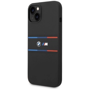 BMW M Silicone Tricolor Lines case for iPhone 15 / 14 / 13 - black (universal)