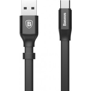 Baseus Nimble flat cable USB / USB-C cable with holder 2A 0.23M black (CATMBJ-01) (universal)