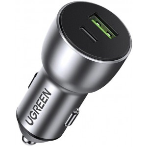 Ugreen Car Charger USB / USB Type C Quick Charge 3.0 Power Delivery 36 W 3 A gray (CD213 60980) (universal)