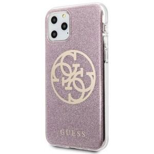 Guess GUHCN65PCUGLPI iPhone 11 Pro Max pink/pink hard case 4G Circle Glitter (universal)
