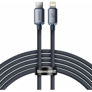 Baseus Crystal Shine Series cable USB cable for fast charging and data transfer USB Type C - Lightning 20W 2m black (CAJY000301) (universal)