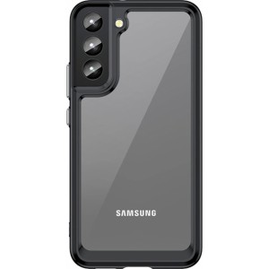 Hurtel Outer Space Case Cover for Samsung Galaxy S22 + (S22 Plus) Hard Cover with Gel Frame Black (universal)